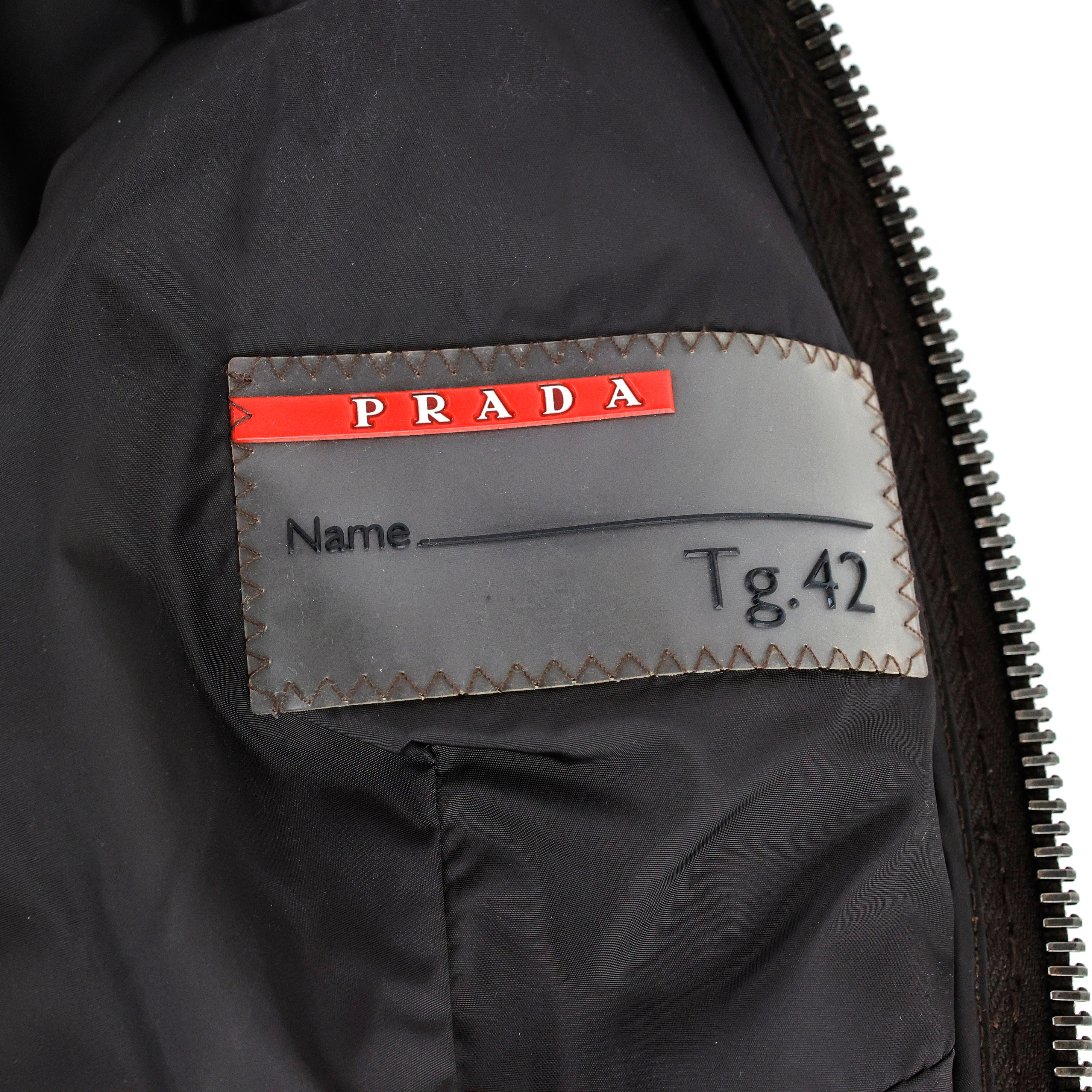 Prada Corset Lace-up Leather Jacket For Sale 3