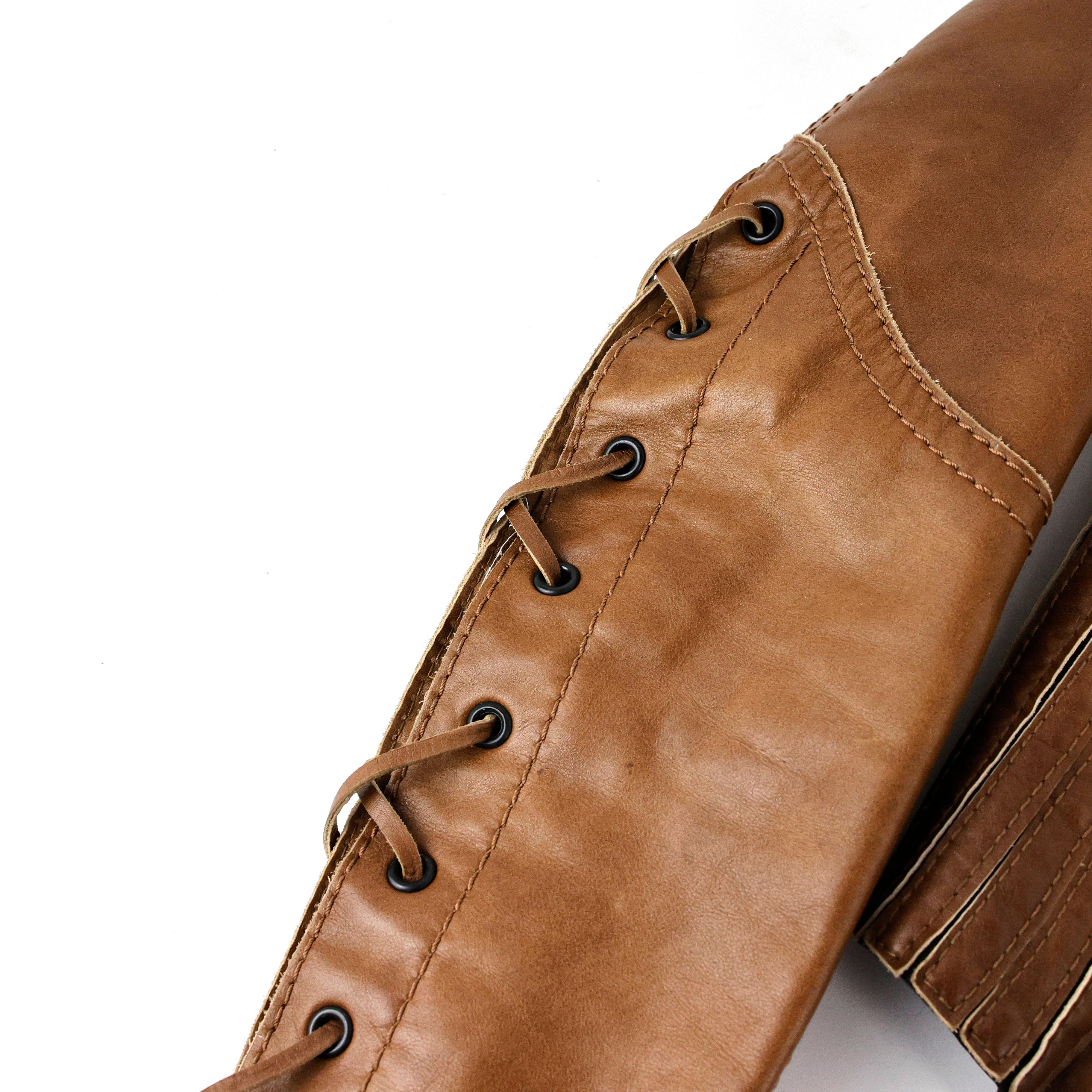 Prada Corset Lace-up Leather Jacket For Sale 4