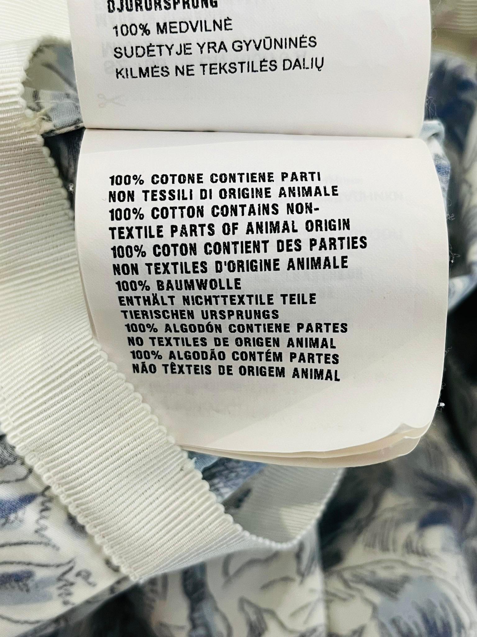 Prada Cotton Floral Print Shirt Dress 2