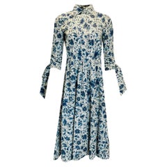 Prada Cotton Floral Print Shirt Dress