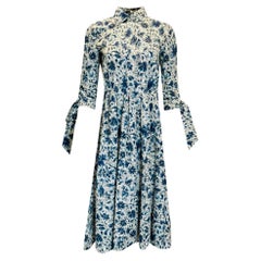 Prada Cotton Floral Print Shirt Dress