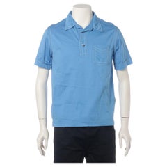 Prada Cotton Polo Shirt Blue