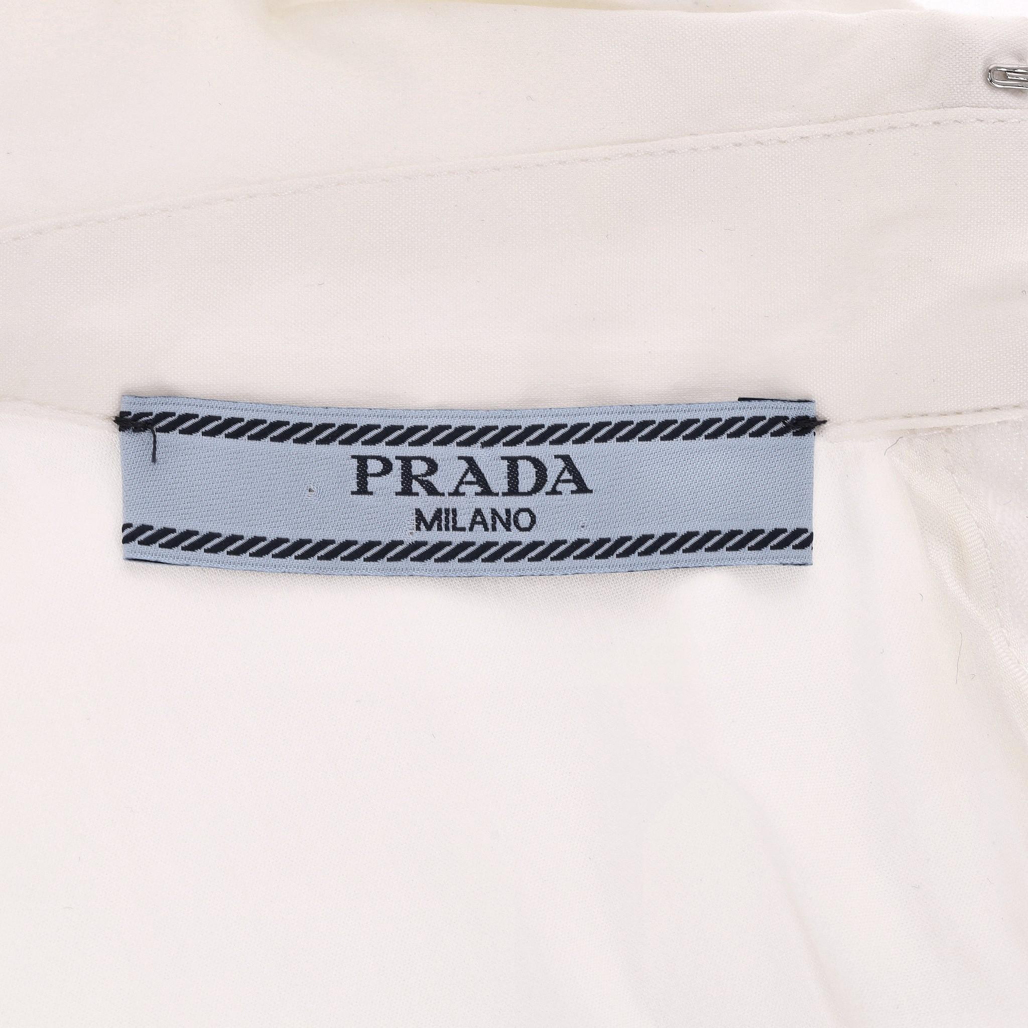 Prada Cotton Shirt With Zip-Up To Rear For Sale 1