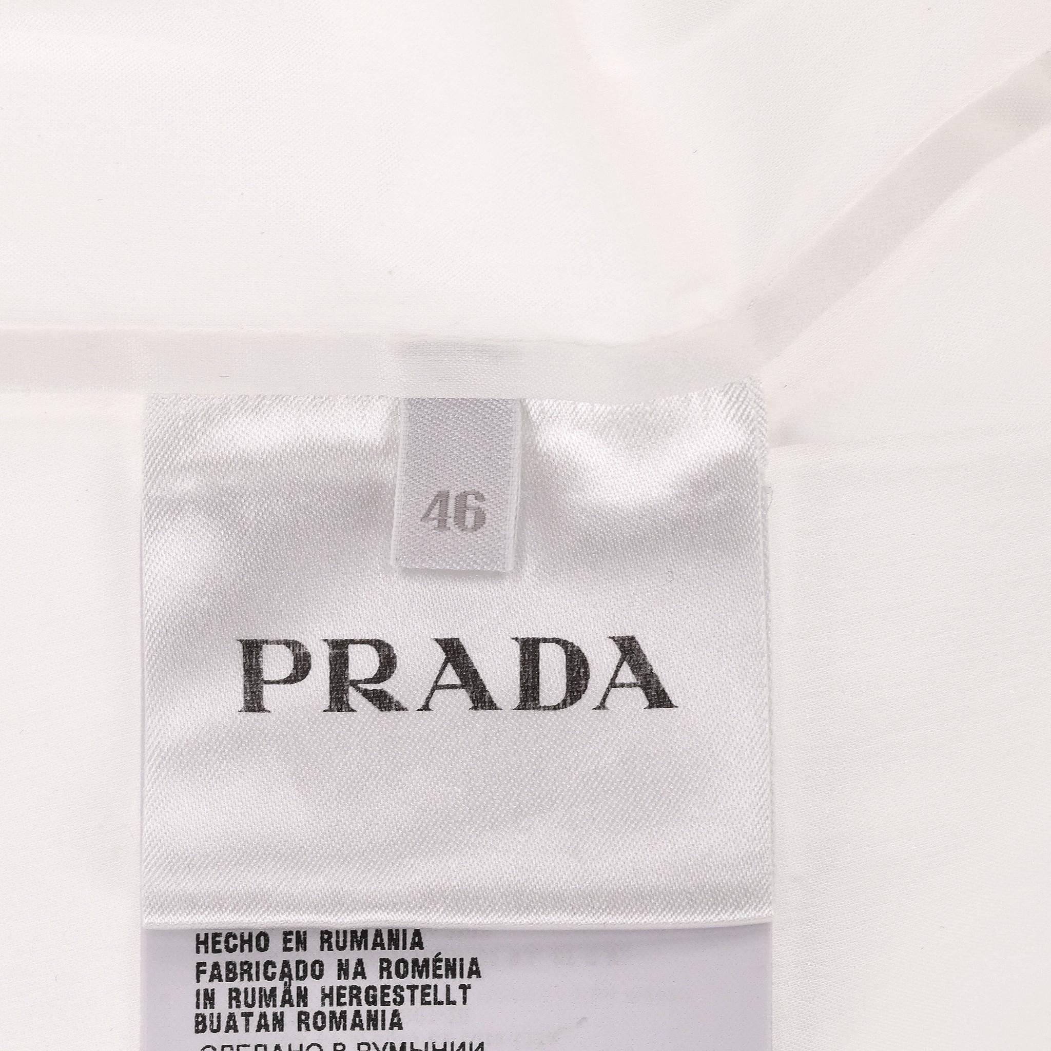 Prada Cotton Shirt With Zip-Up To Rear For Sale 2