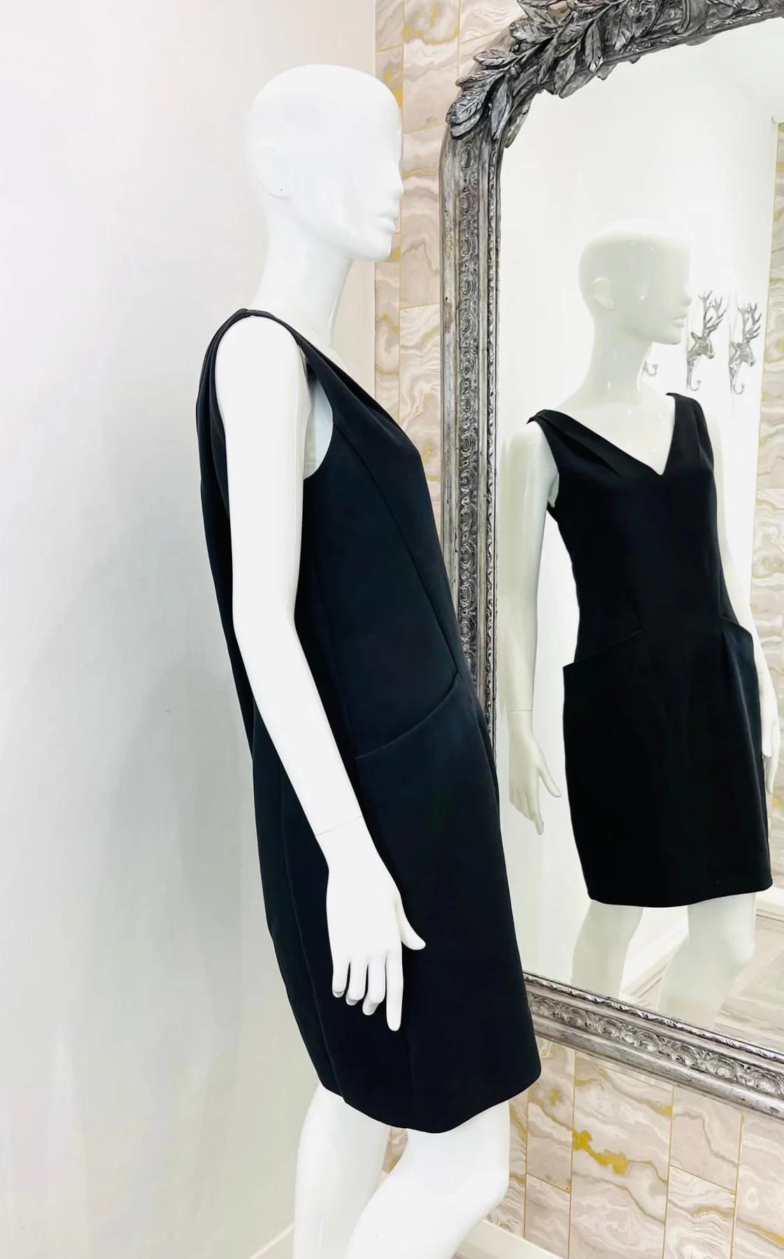 Black Prada Cotton Sleeveless Dress For Sale