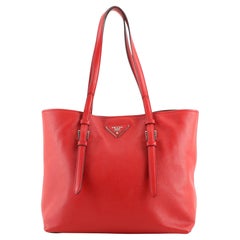 Prada Covered Strap Open Tote City Calfskin Medium Prada Covered Strap Open Tote City Calfskin Medium