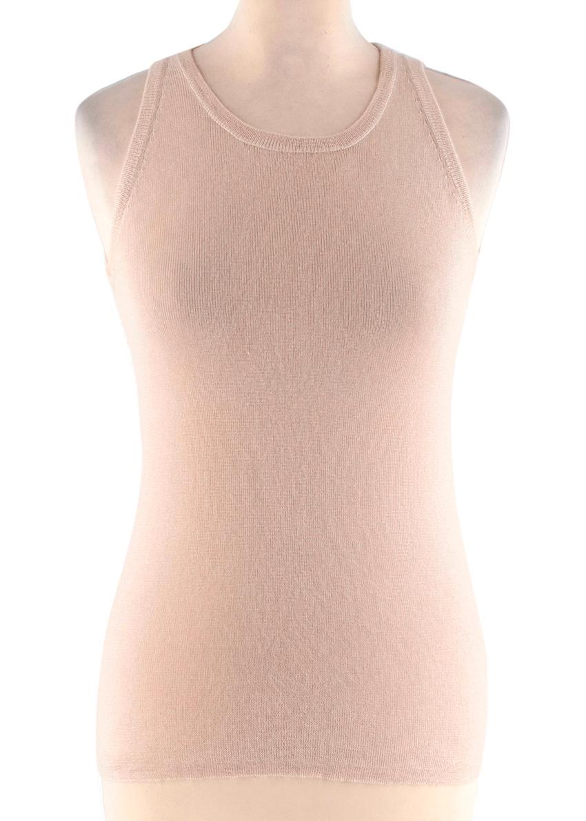 Prada Cream Cashmere knit Tank Top & Cardigan

- Luxurious extra soft cashmere texture 
- Neutral cream hue 
- Classic cut 
- V shaped cardigan neckline 
- Round neck tank top 
- Button  fastening to the front 
- Elegant timeless design