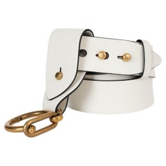 PRADA cream leather 2016 DOG HOOG Waist Belt 30 / 75