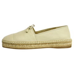 Espadrillas in pelle color crema di Prada  Taglia 6,5 US