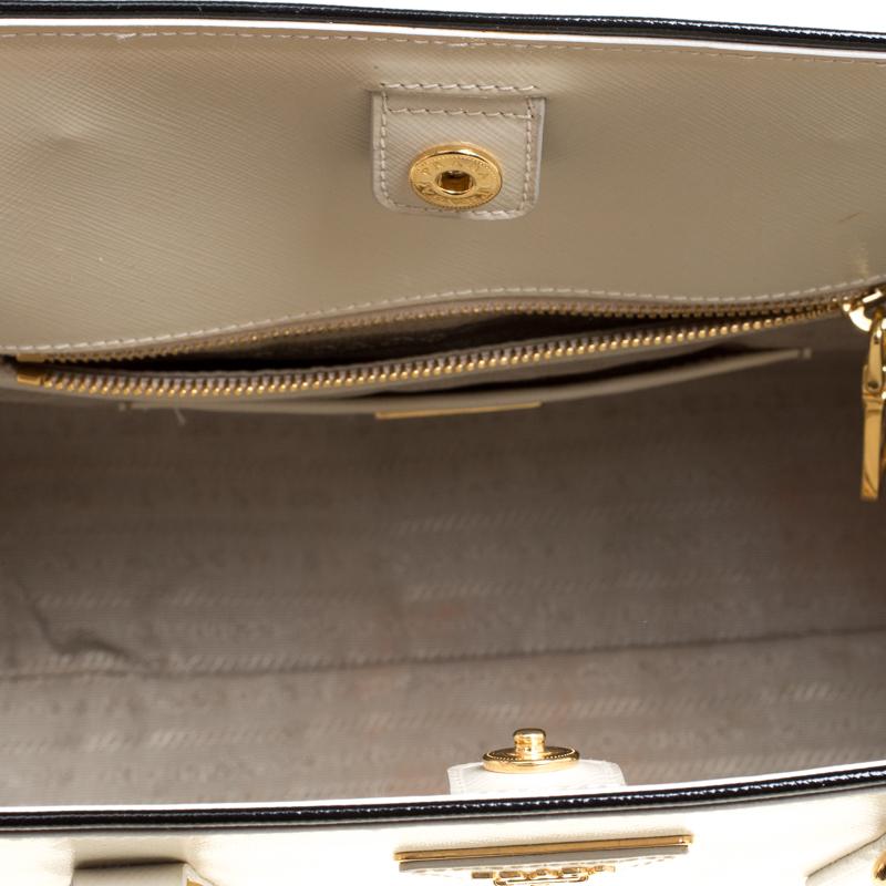 Prada Cream Patent Leather Tote 2