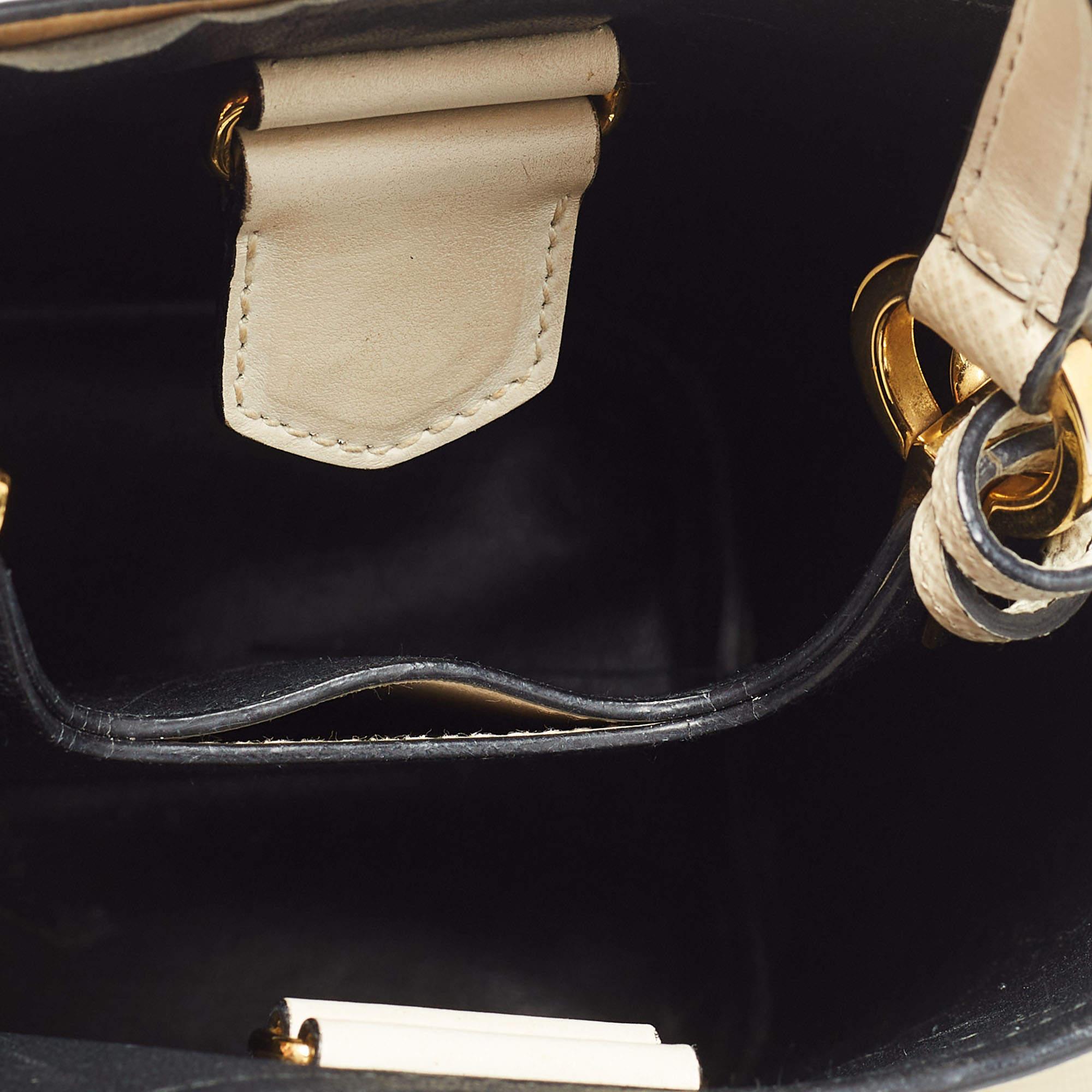 Prada Cream Saffiano Leather Small Panier Bag 2
