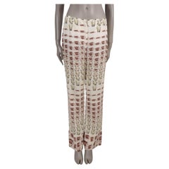 PRADA cream silk 2019 DAFFODILS CREPE Pants M