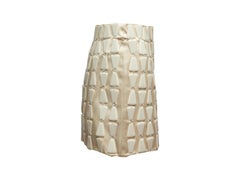 Prada Cream Silk Embellished Mini Skirt