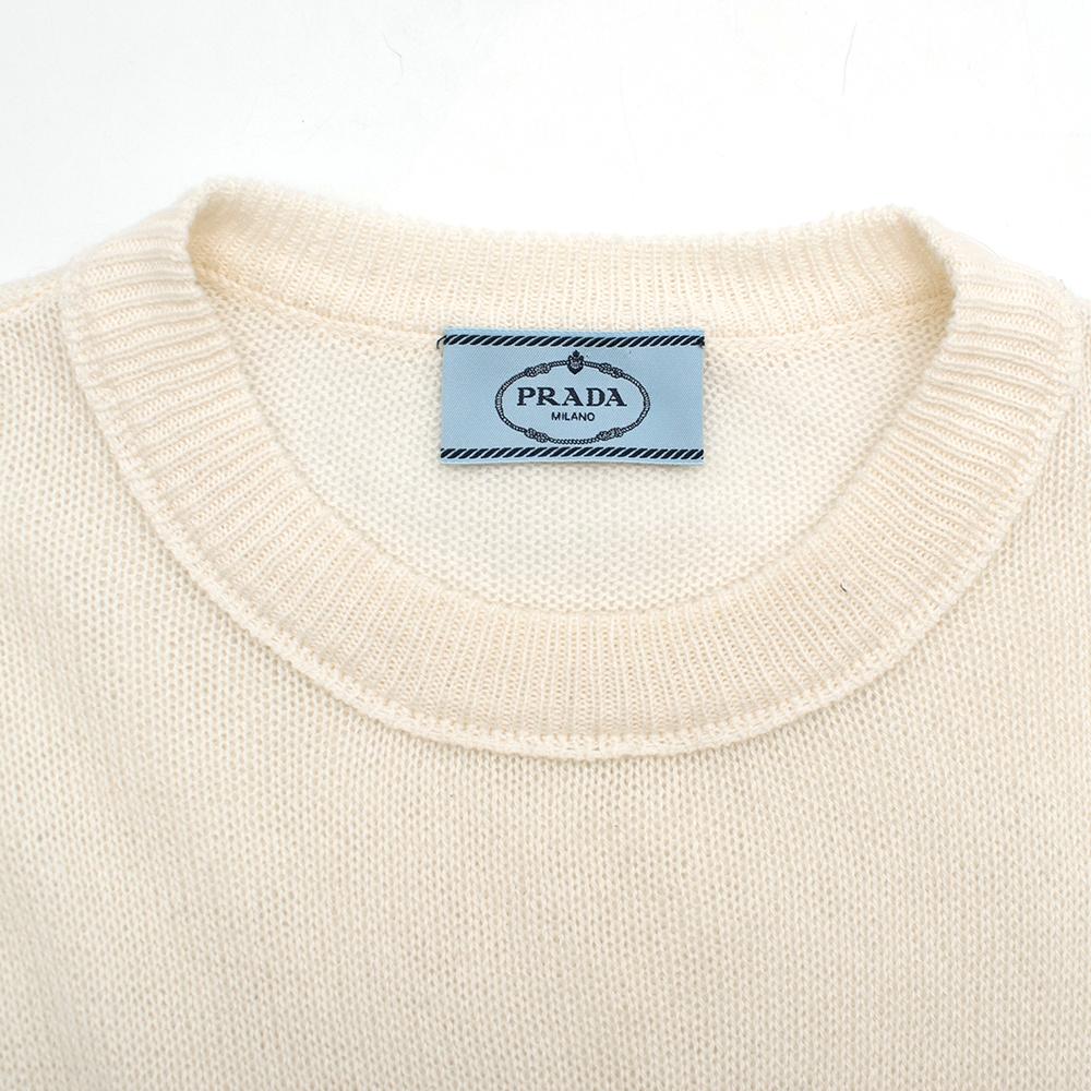 Beige Prada Cream Wool blend Knit Top SIZE - Size US 0-2