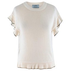 Prada Cream Wool blend Knit Top SIZE - Size US 0-2