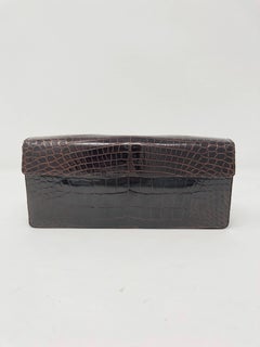 Prada Croc Brown Clutch