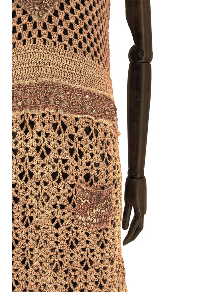 Brown Prada Crochet Dress SS 2006