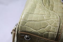 Prada Crocodile Leather Beige Bowling Bag