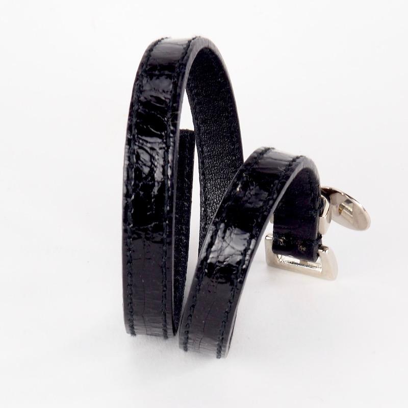 Prada Crocodile Wrap around Bracelet For Sale 1