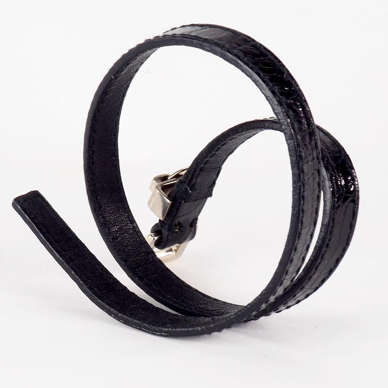 Prada Crocodile Wrap around Bracelet For Sale 2