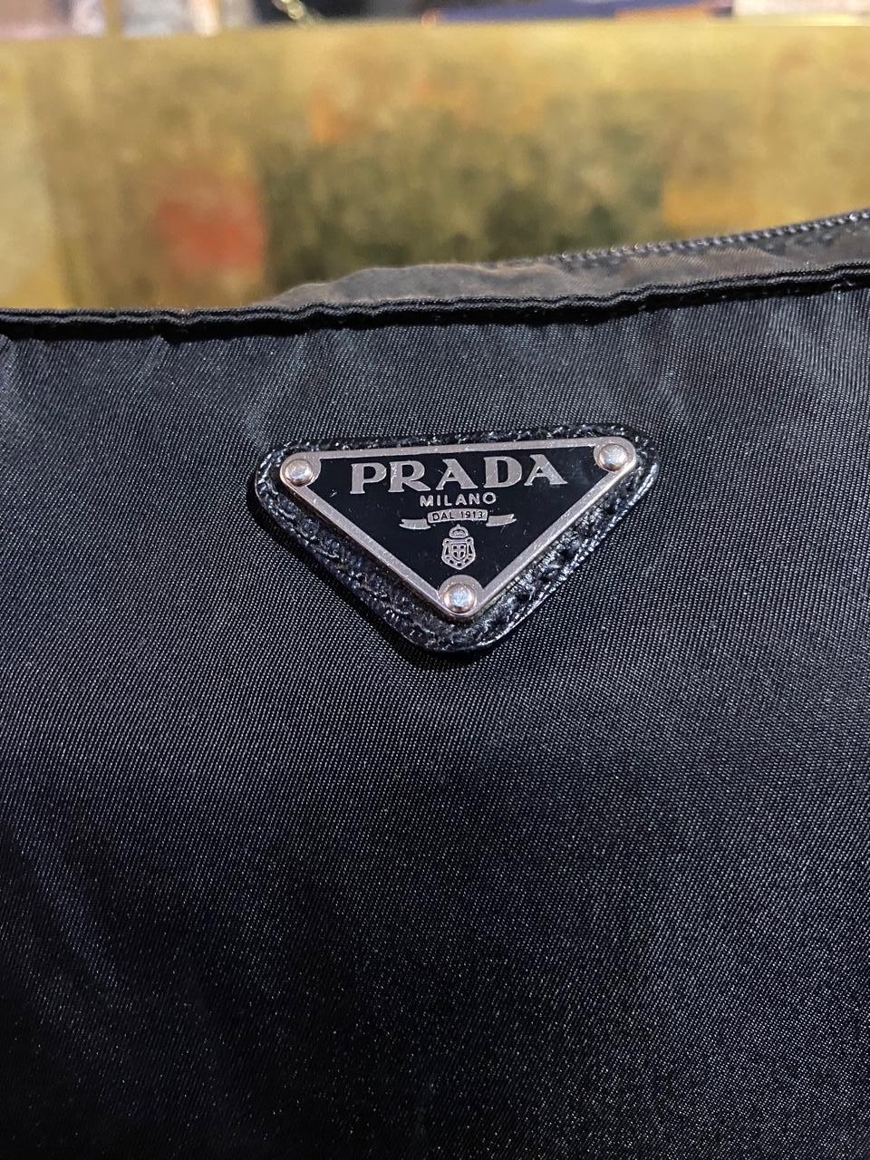 Black Prada Cross Body Nylon Bag