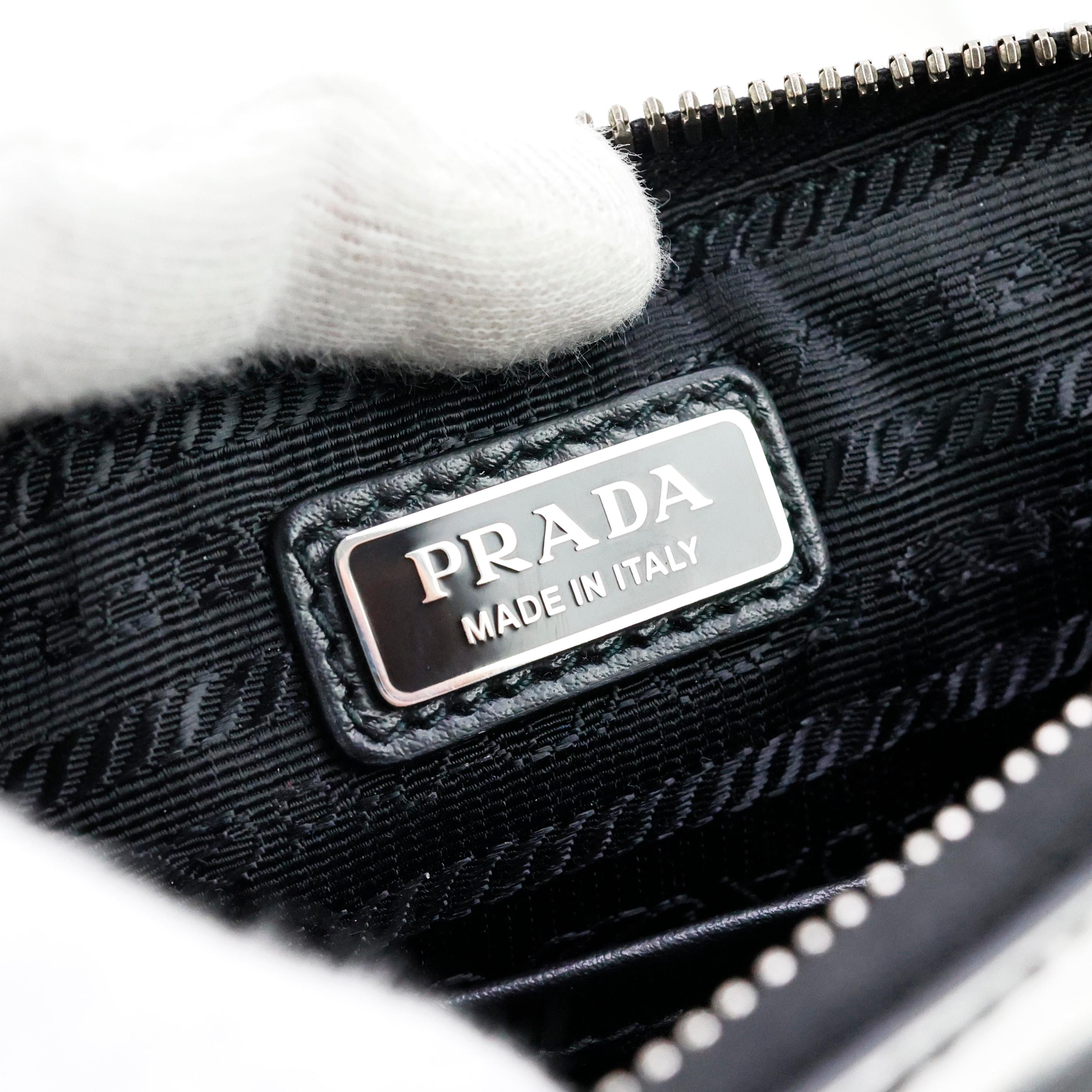 Prada Crossbody Bag In Silver Spazzolato Leather For Sale 3