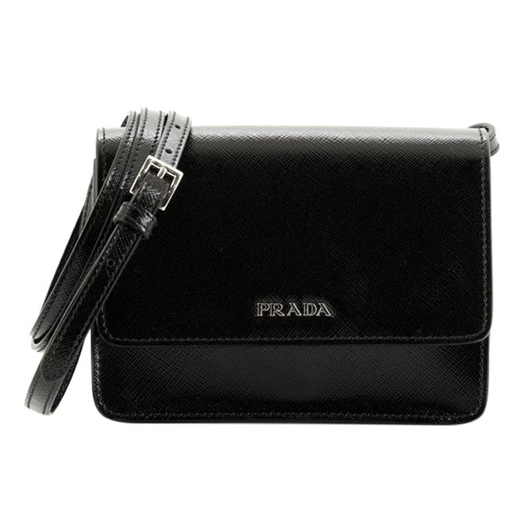 Prada Crossbody Bag Vernice Saffiano Leather Mini For Sale at 1stdibs