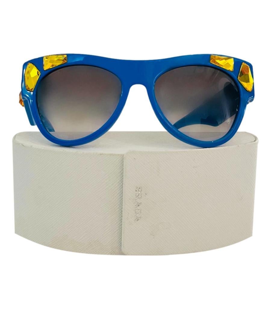 Prada Crystal Embellished Sunglasses For Sale 2