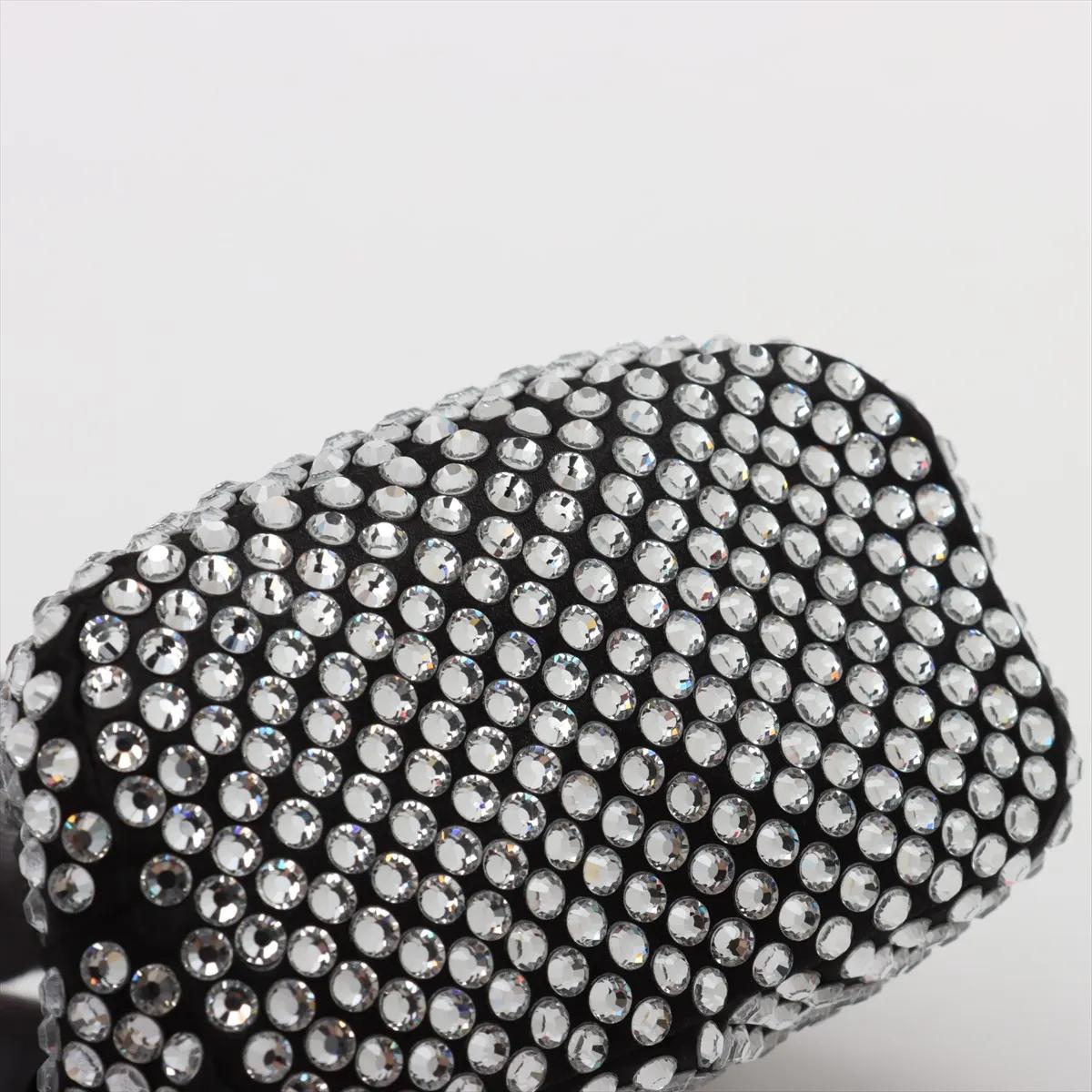 Prada: borsa a tracolla con cristalli e strass e catena in raso in vendita 4