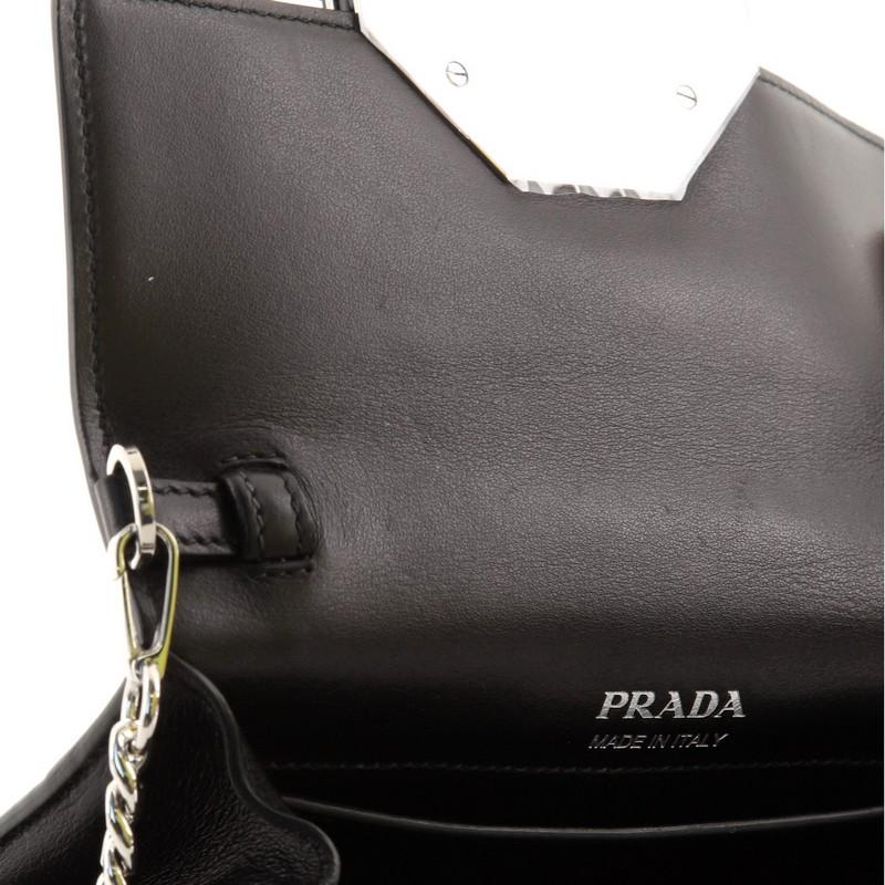 Prada Crystal Ribbon Shoulder Bag City Calf and Crocodile Embossed Leather Small 1
