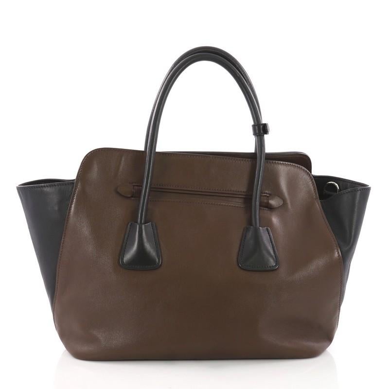 Prada Cuir Convertible Shopping Tote Soft Calfskin Large In Good Condition In NY, NY