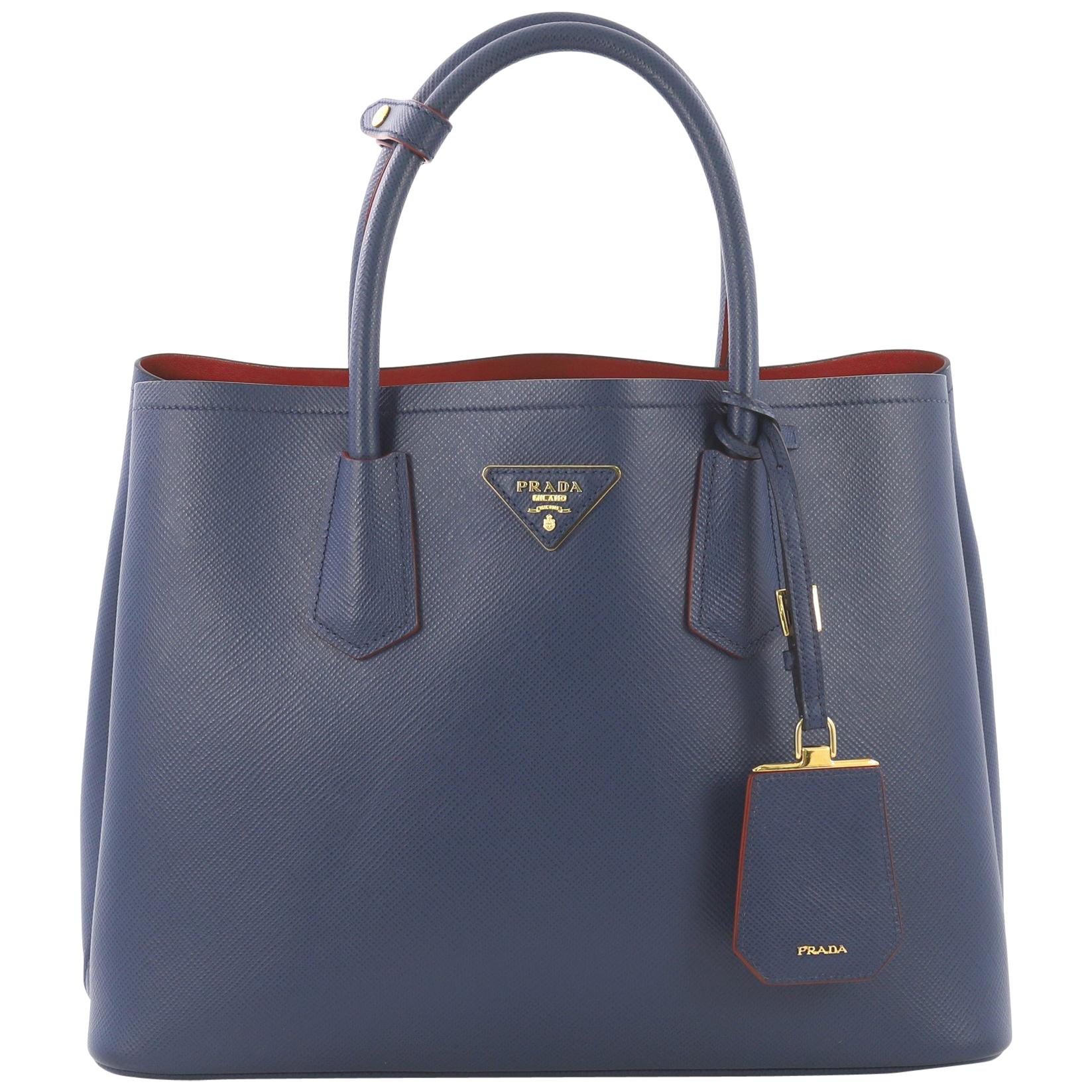 Prada Cuir Double Tote Saffiano Leather Medium