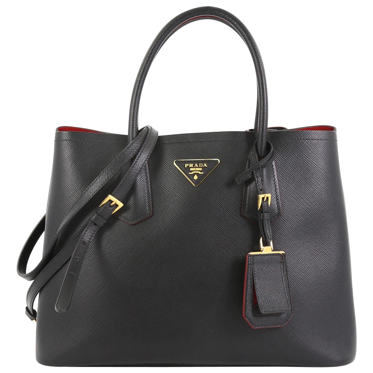 Prada Cuir Double Tote Saffiano Leather Medium