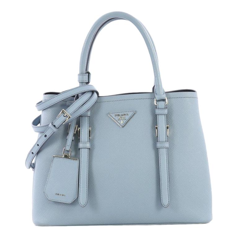 Prada Cuir Double Tote Saffiano Leather Small