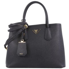 Prada Cuir Double Tote Saffiano Leather Small