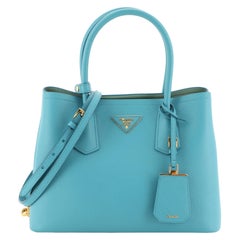 Prada Cuir Double Tote Saffiano Leather Small