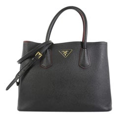 Prada Cuir Double Tote Saffiano Leather Small