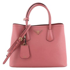 Prada Cuir Double Tote Saffiano Leather Small