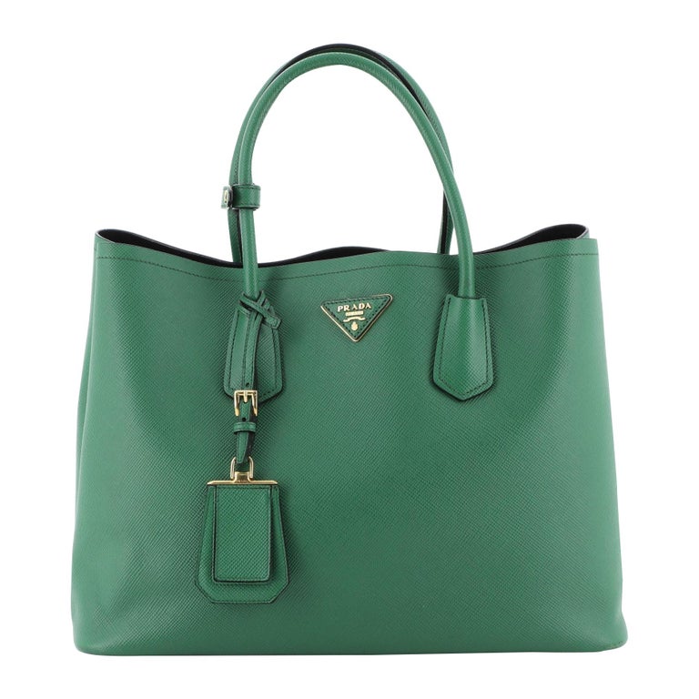 Prada Cuir Double Tote Saffiano Leather Small at 1stdibs