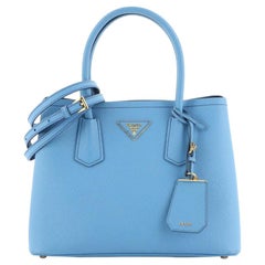 Prada  Cuir Double Tote Saffiano Leather Small