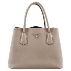 Prada Cuir Double Tote Vitello Daino Medium