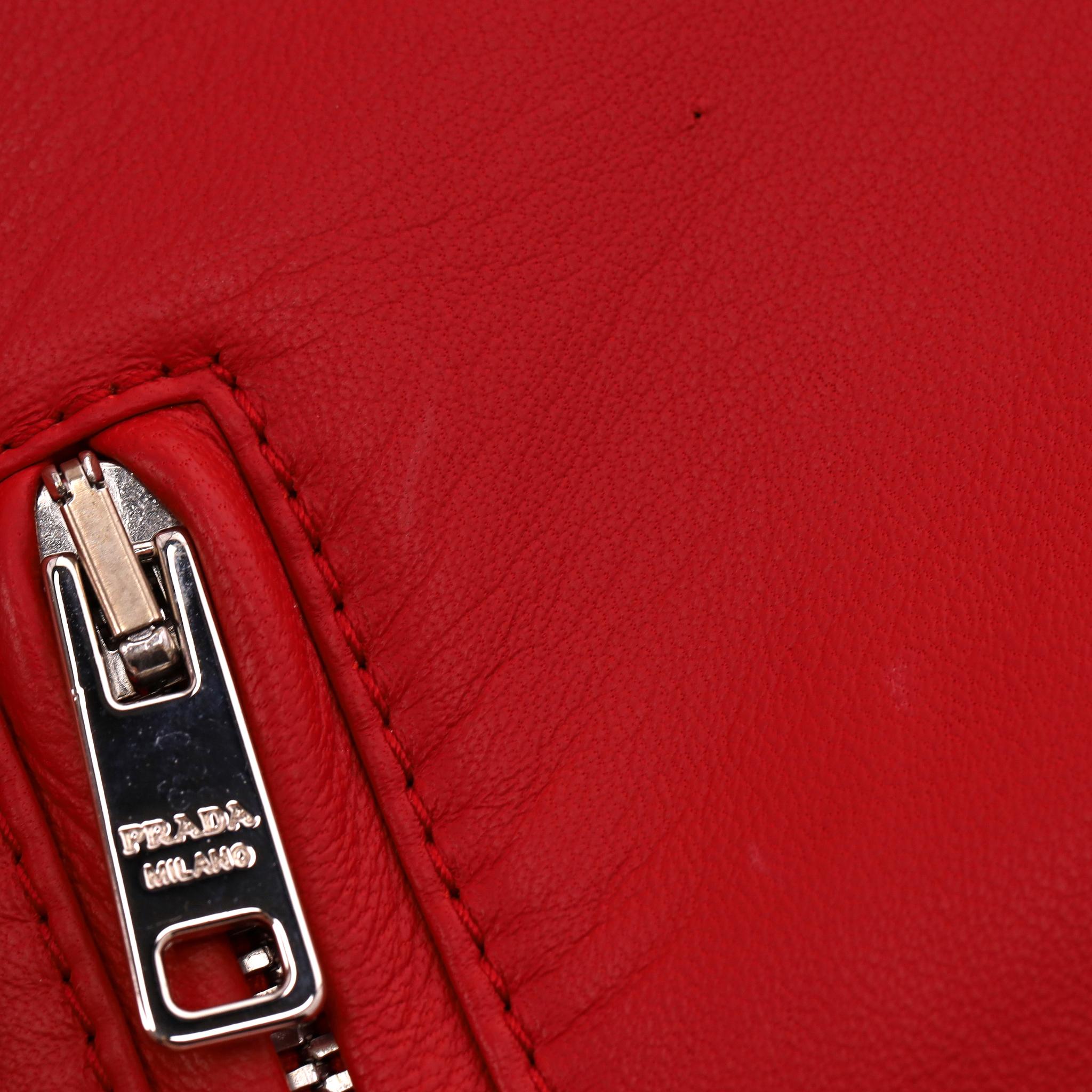 Prada Custom Painted Leder & Nerz Pelz Biker Jacke im Angebot 4