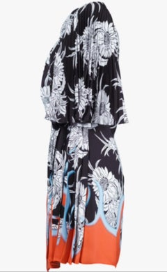 Prada Dahlia Flame Print Wrap Dress - '20s