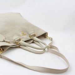 Prada Daino 2way 869126 White Leather Tote