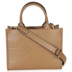 Prada Dark Beige Soft Calfskin Triangolo Symbole Mini Tote