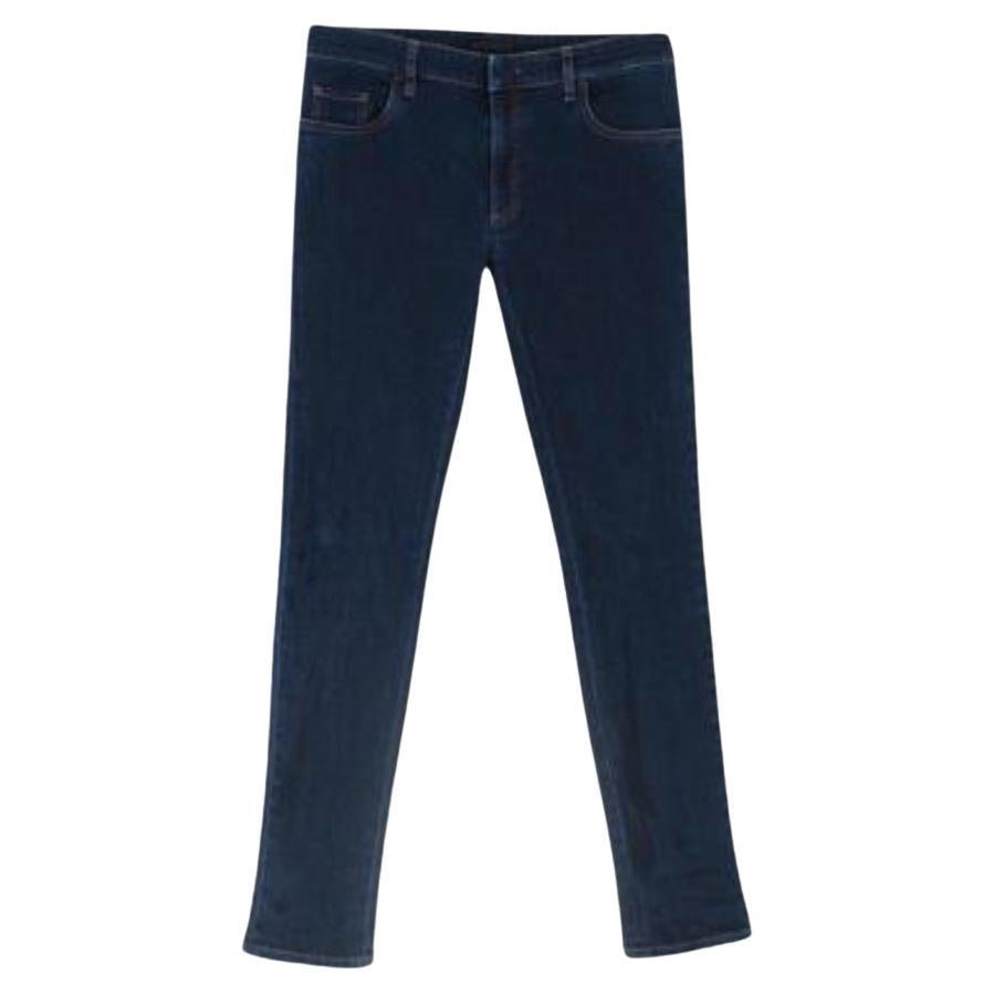 Prada Dark Blue Denim Jeans For Sale