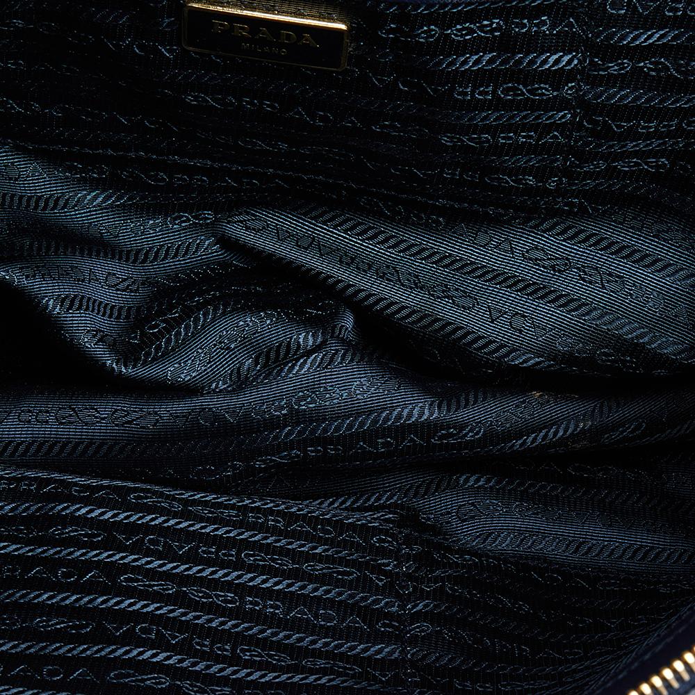 Prada Dark Blue Saffiano Lux Leather Medium Galleria Tote 3