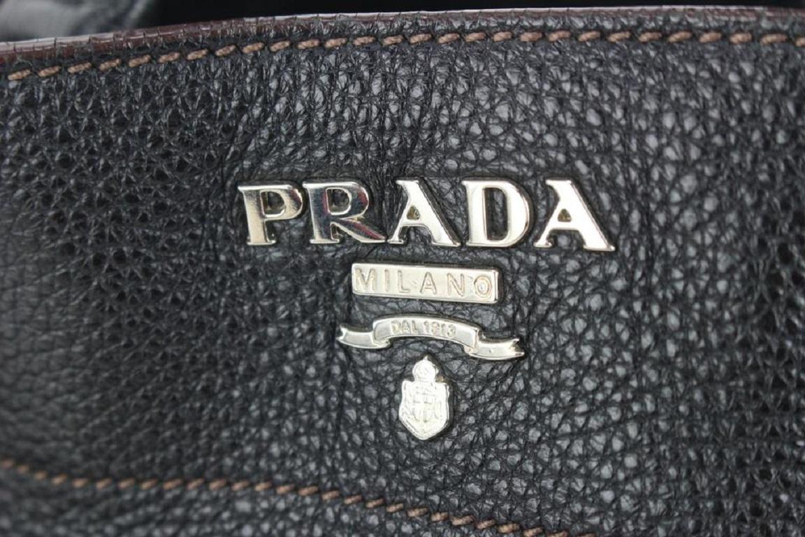 Prada Dark Brown Leather Belt Buckle Tote Bag 455pr62 For Sale 5
