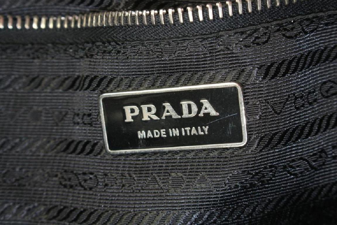 Black Prada Dark Brown Leather Belt Buckle Tote Bag 455pr62 For Sale