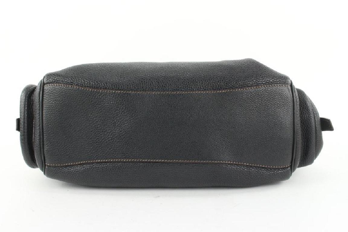 Prada Dark Brown Leather Belt Buckle Tote Bag 455pr62 For Sale 2